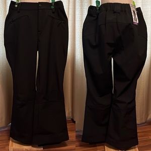 Free Country Soft Shell Snow Ski Pant Black Womens XXL 18